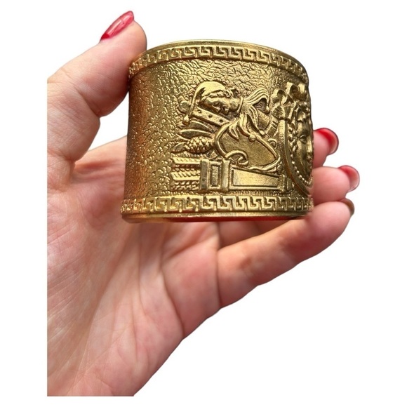 COMEDIE FRANCAISE Bacchus Figural Cuff Bracelet Attributed to Christian Lacroix - Picture 4 of 5